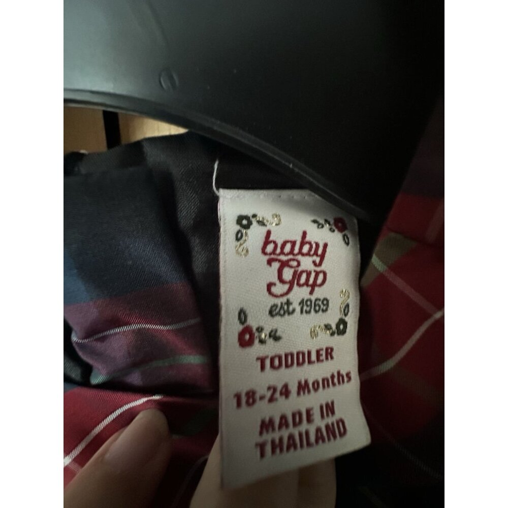 Baby Gap Girls 18-24 Mos Tafetta Dress Holiday Plaid Tartan Ralph Christmas‎ - Picture 3 of 4